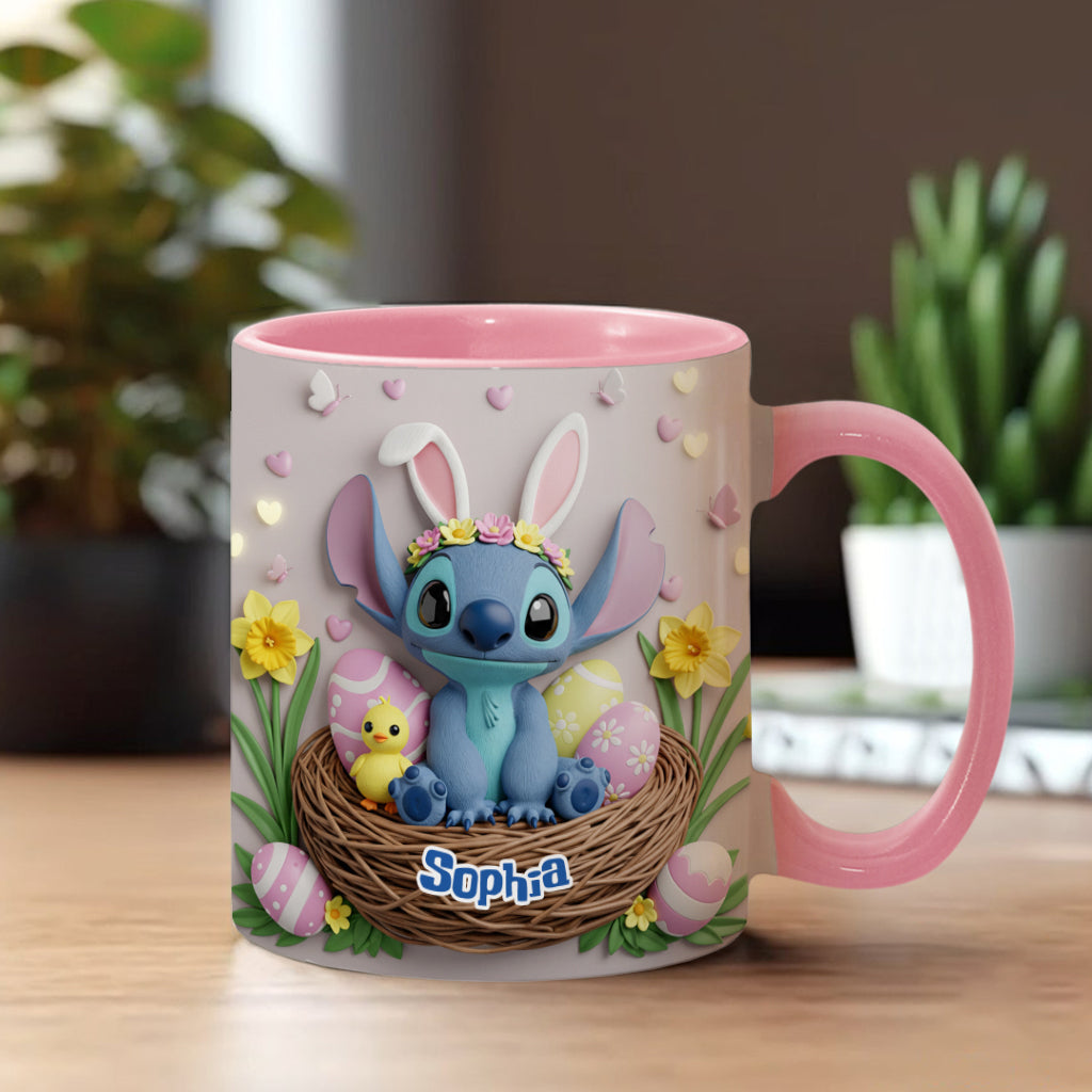 Personalized Easter Accent Mug Custom Name Gift for Kids Accent Mug GradoCreations