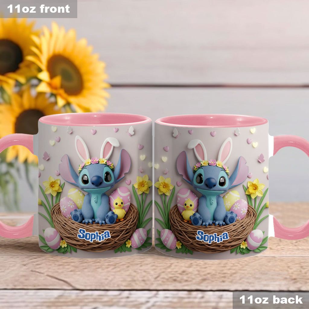 Personalized Easter Accent Mug Custom Name Gift for Kids Accent Mug GradoCreations