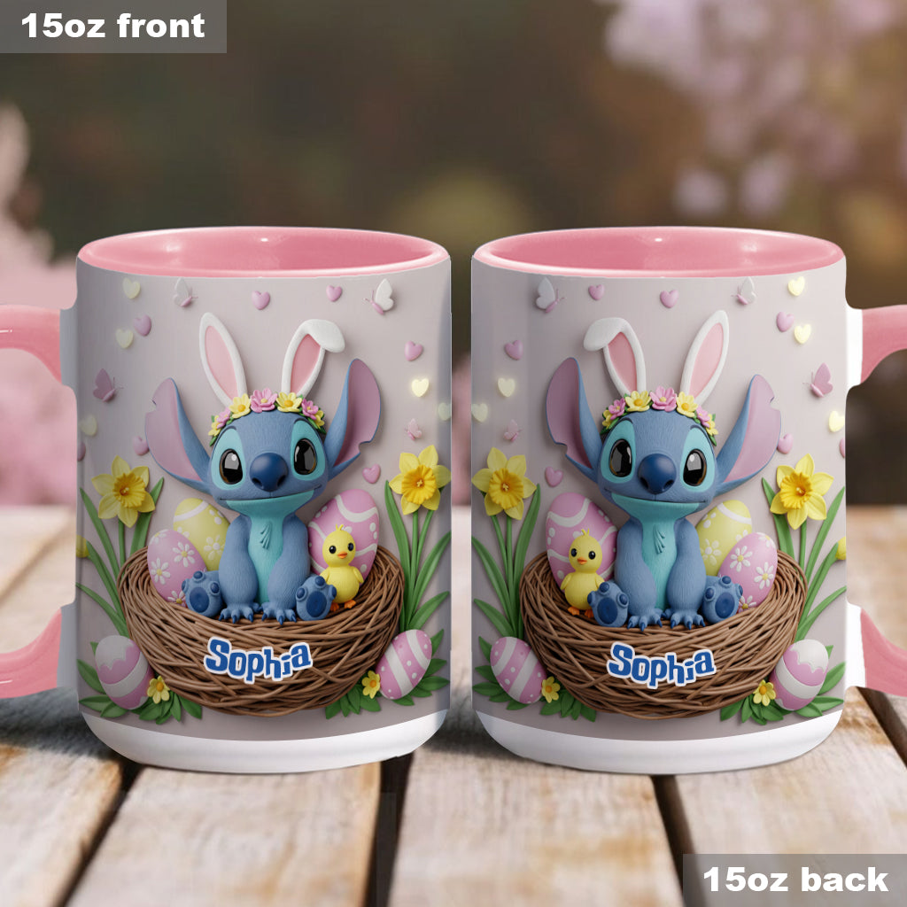 Personalized Easter Accent Mug Custom Name Gift for Kids Accent Mug GradoCreations