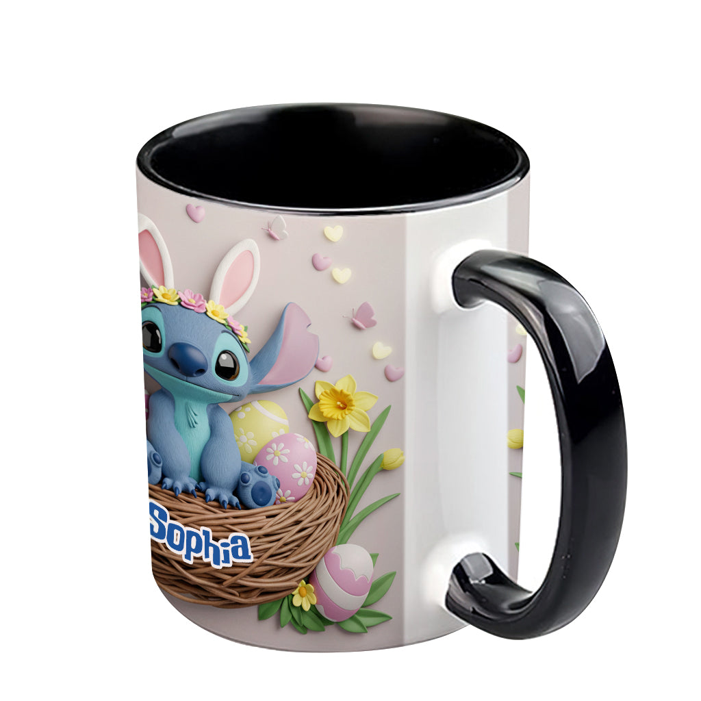 Personalized Easter Accent Mug Custom Name Gift for Kids Accent Mug GradoCreations