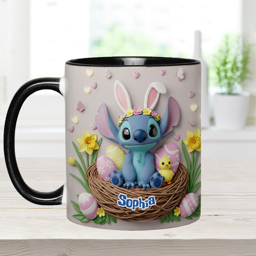 Personalized Easter Accent Mug Custom Name Gift for Kids Accent Mug GradoCreations