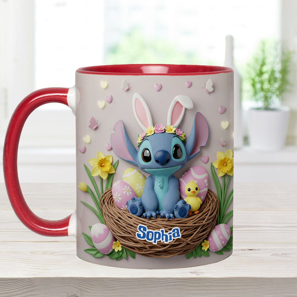 Personalized Easter Accent Mug Custom Name Gift for Kids Accent Mug GradoCreations
