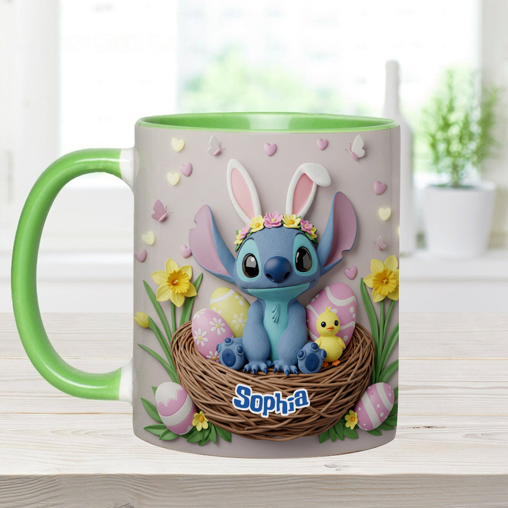 Personalized Easter Accent Mug Custom Name Gift for Kids Accent Mug GradoCreations