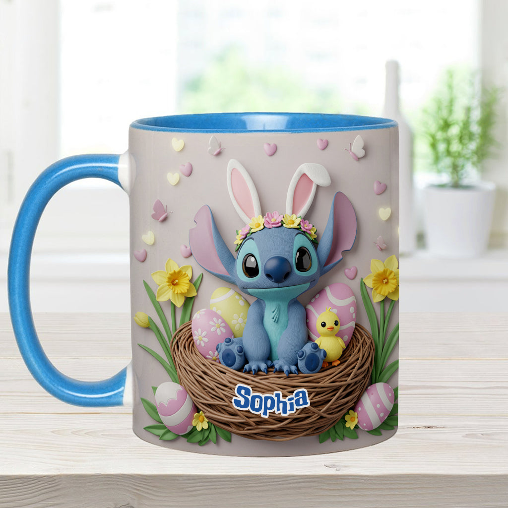 Personalized Easter Accent Mug Custom Name Gift for Kids Accent Mug GradoCreations