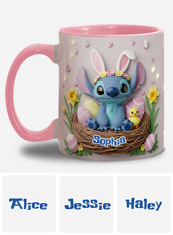 Personalized Easter Accent Mug Custom Name Gift for Kids Accent Mug GradoCreations