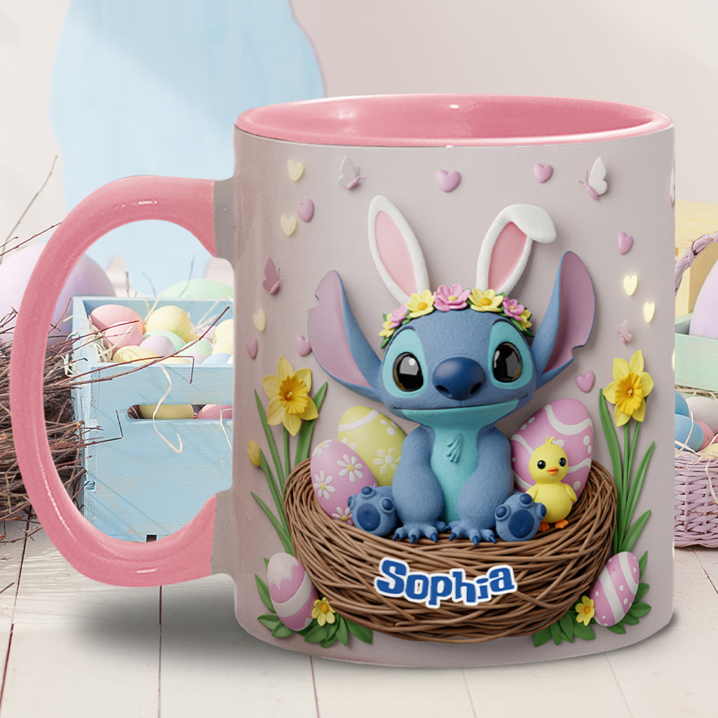 Personalized Easter Accent Mug Custom Name Gift for Kids Accent Mug GradoCreations