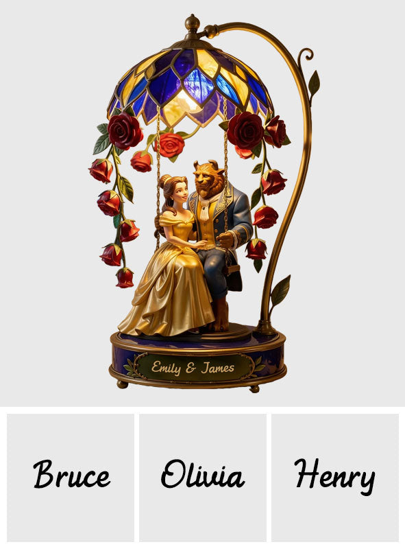 Personalized Beauty And The Beast Acrylic LED Night Light Gift Acrylic LED Night Light GradoCreations