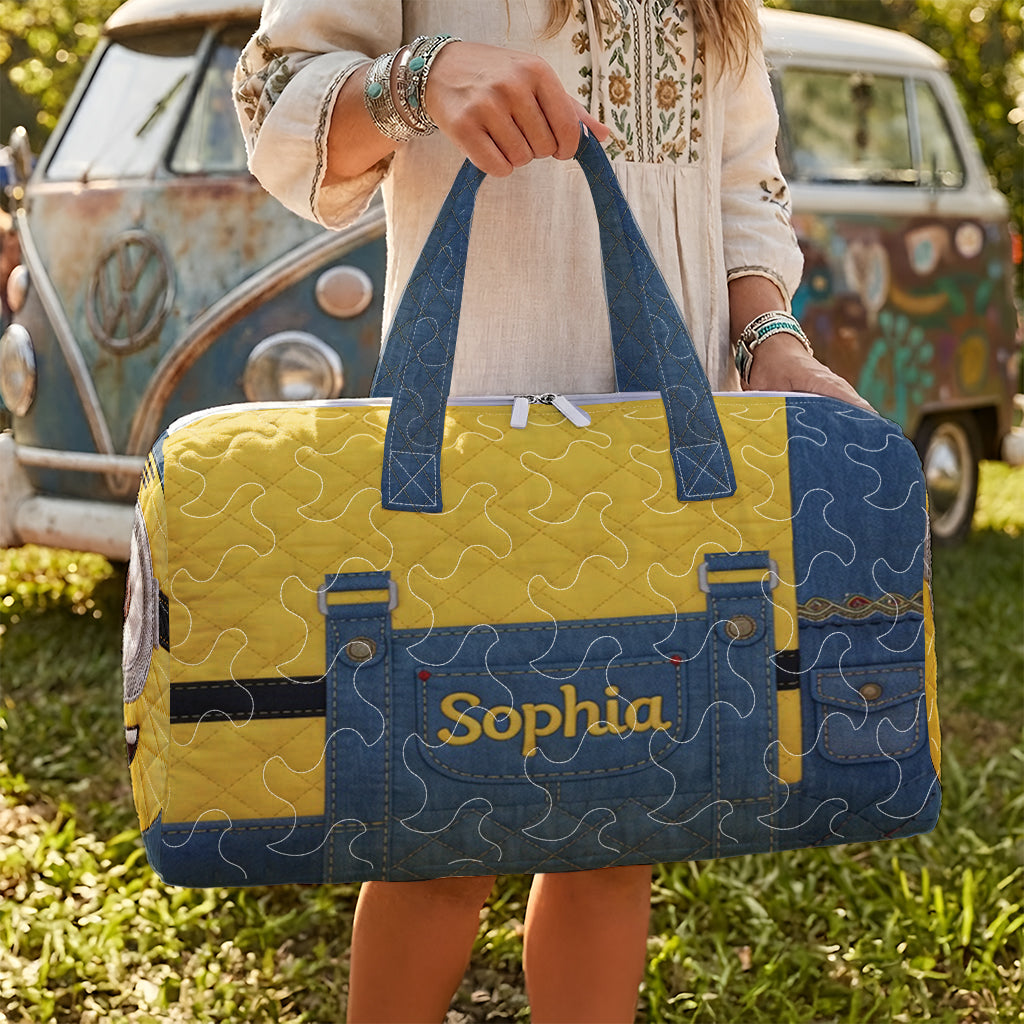 Personalized Big Eye Yellow Monster Duffle Bag for Kids - Fun Movie Gift