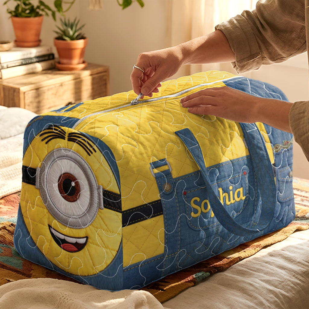 Personalized Big Eye Yellow Monster Duffle Bag for Kids - Fun Movie Gift