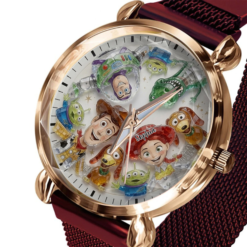 Personalized Kids Hand Watch with Friends Characters Custom Name Gift Women Hand Watch GradoCreations