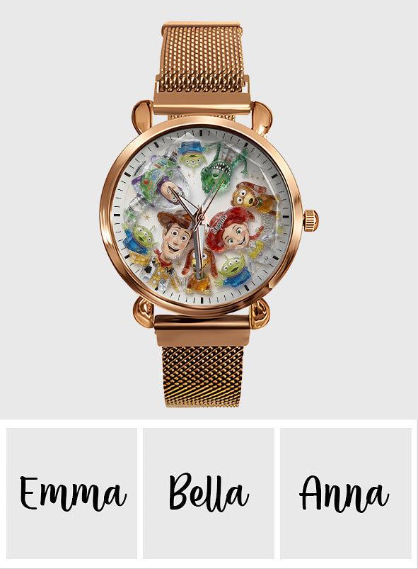 Personalized Kids Hand Watch with Friends Characters Custom Name Gift Women Hand Watch GradoCreations
