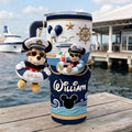 Personalized Disney Cruise Tumbler with Plush Charm Gift Tumbler With Plush Charm GradoCreations