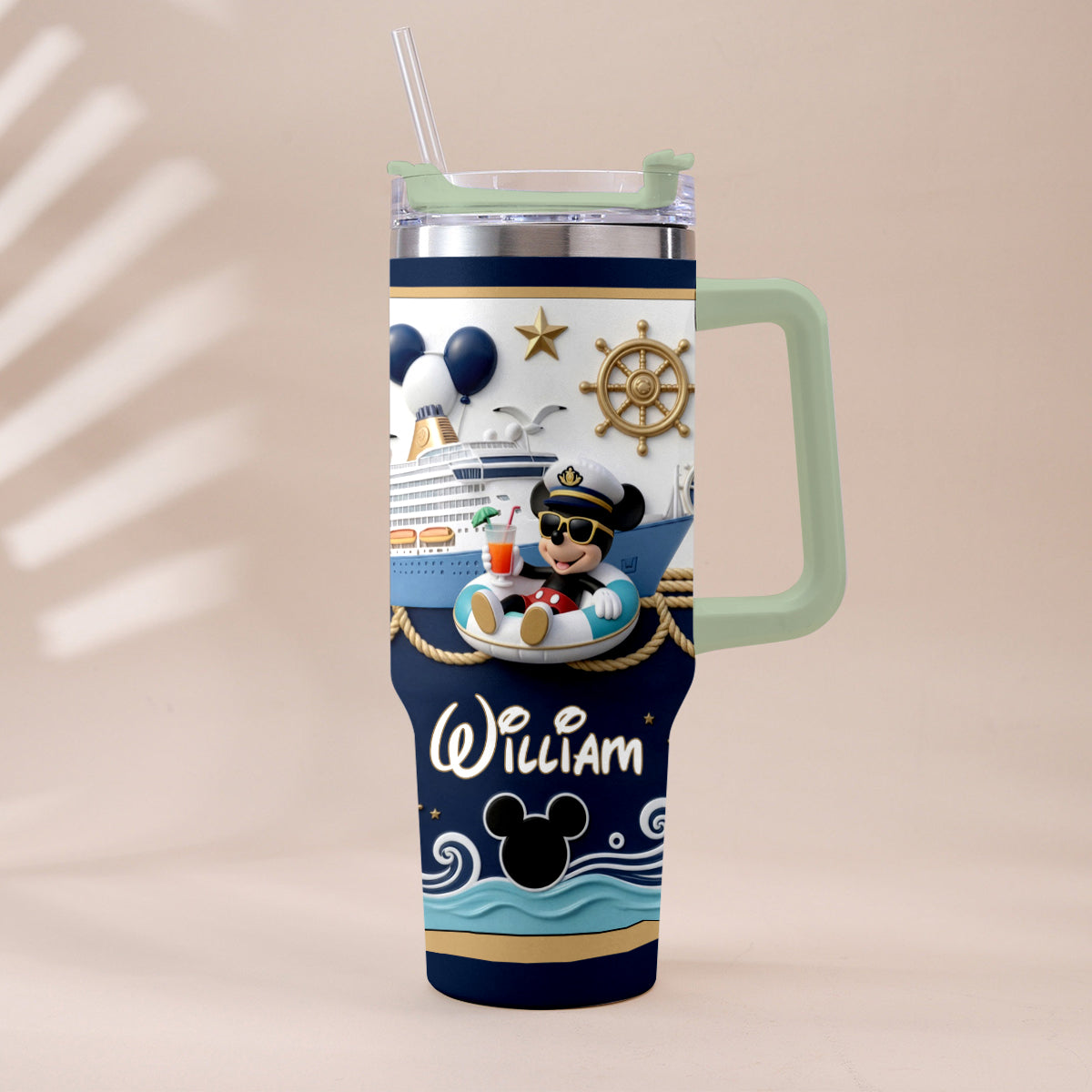 Personalized Disney Cruise Tumbler with Plush Charm Gift Tumbler With Plush Charm GradoCreations