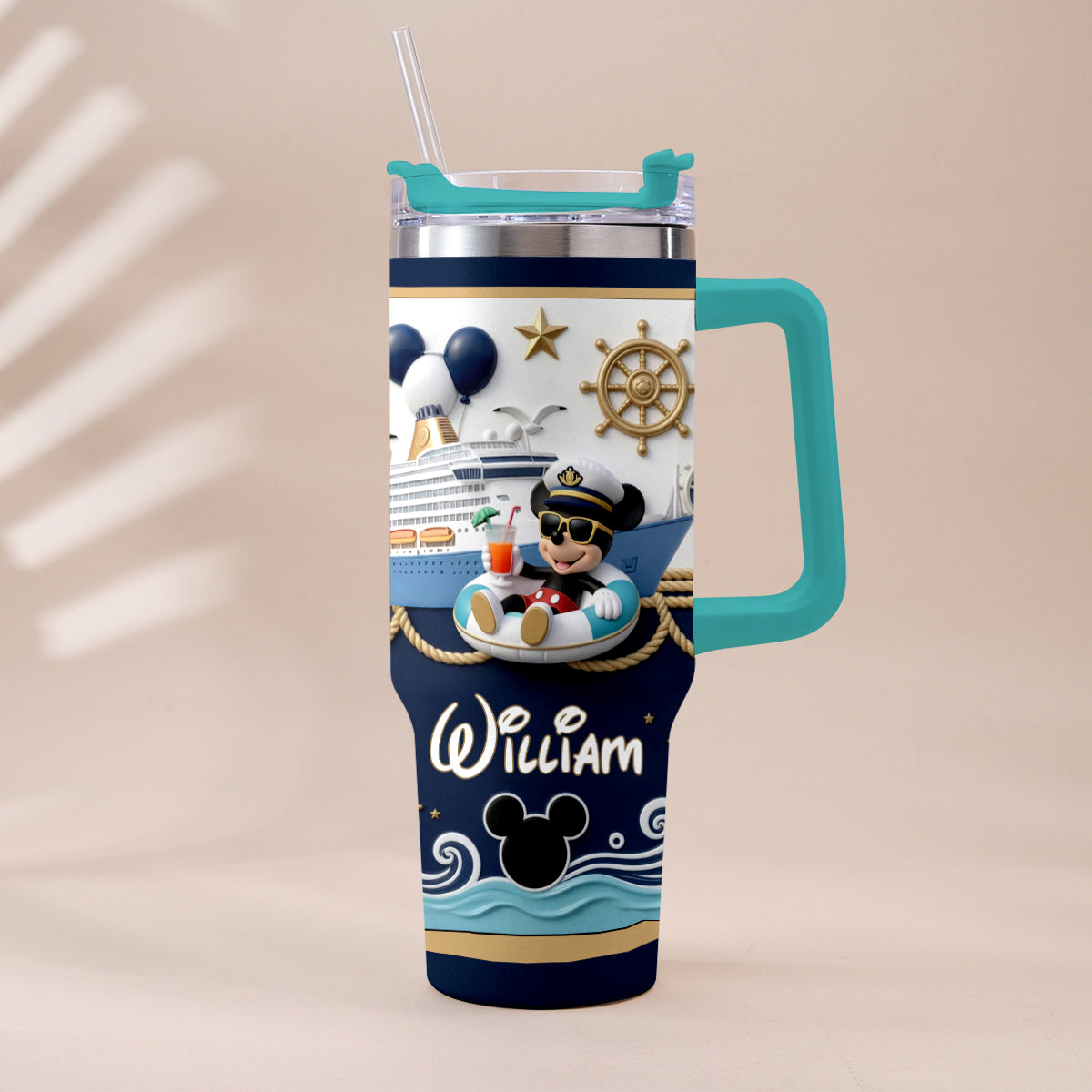 Personalized Disney Cruise Tumbler with Plush Charm Gift Tumbler With Plush Charm GradoCreations