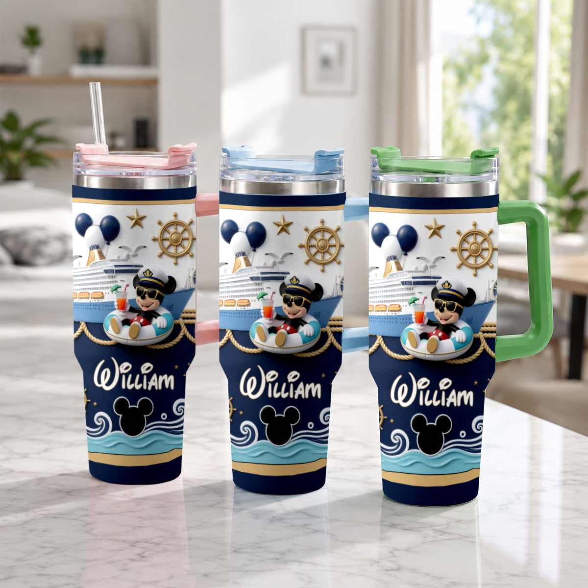 Personalized Disney Cruise Tumbler with Plush Charm Gift Tumbler With Plush Charm GradoCreations
