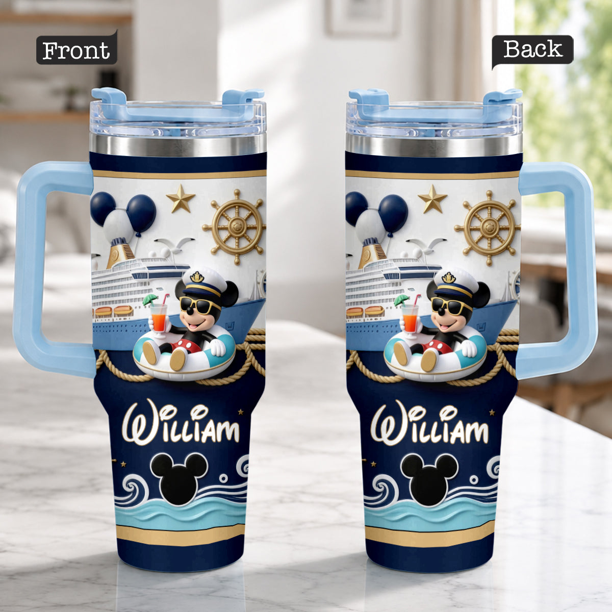 Personalized Disney Cruise Tumbler with Plush Charm Gift Tumbler With Plush Charm GradoCreations