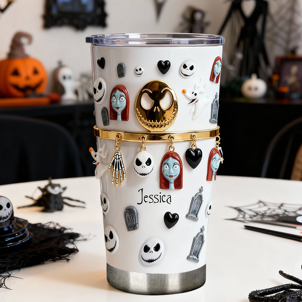 Personalized Nightmare Tumbler Custom Name Gift for Halloween Tumbler GradoCreations