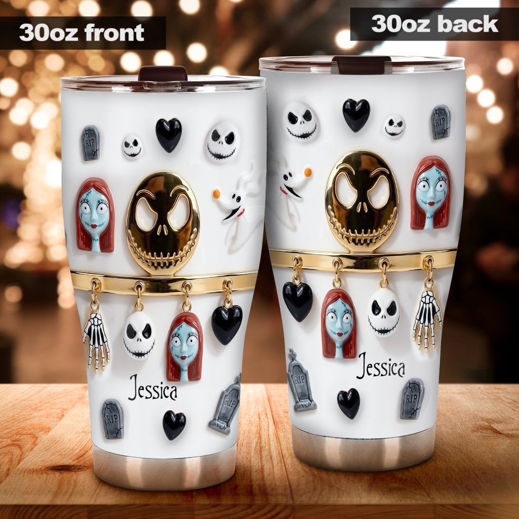 Personalized Nightmare Tumbler Custom Name Gift for Halloween Tumbler GradoCreations