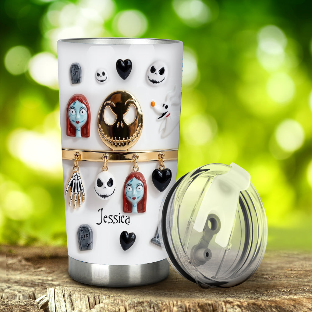 Personalized Nightmare Tumbler Custom Name Gift for Halloween Tumbler GradoCreations