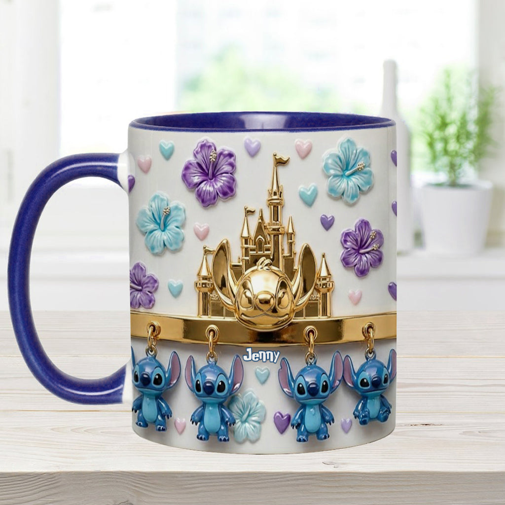 Personalized Accent Mug with 3D Design Custom Name Gift for Mom Accent Mug GradoCreations