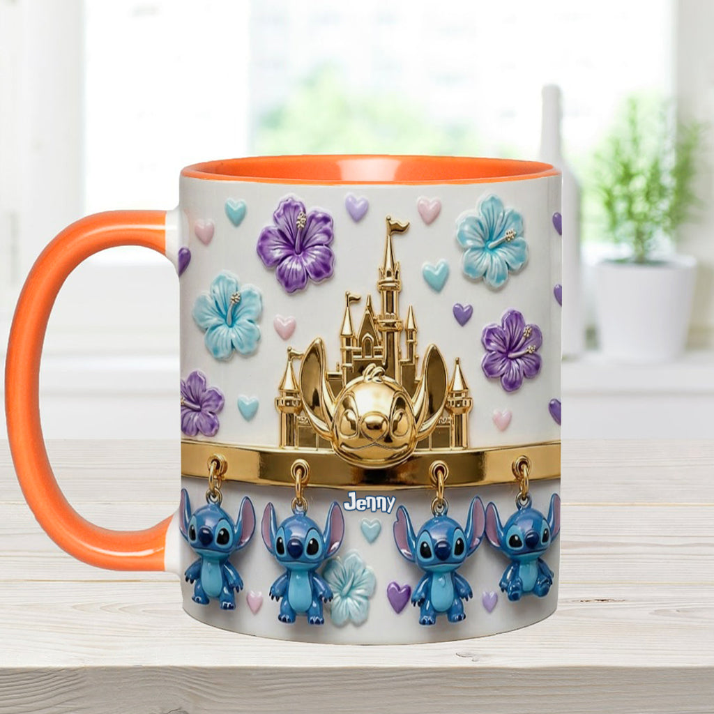 Personalized Accent Mug with 3D Design Custom Name Gift for Mom Accent Mug GradoCreations