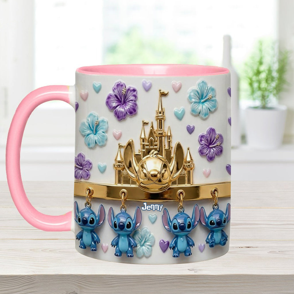 Personalized Accent Mug with 3D Design Custom Name Gift for Mom Accent Mug GradoCreations