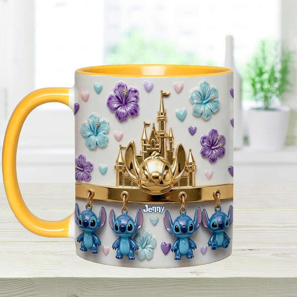 Personalized Accent Mug with 3D Design Custom Name Gift for Mom Accent Mug GradoCreations