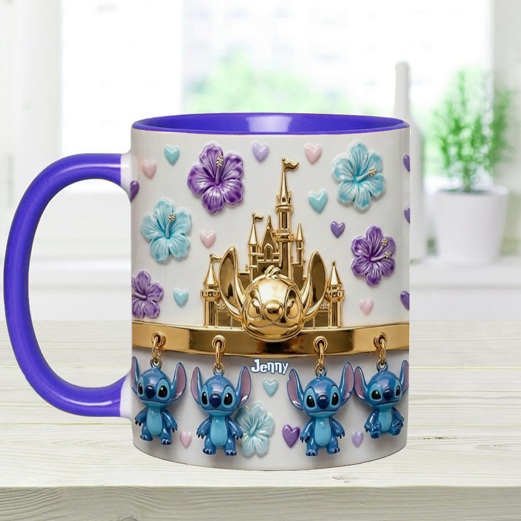 Personalized Accent Mug with 3D Design Custom Name Gift for Mom Accent Mug GradoCreations