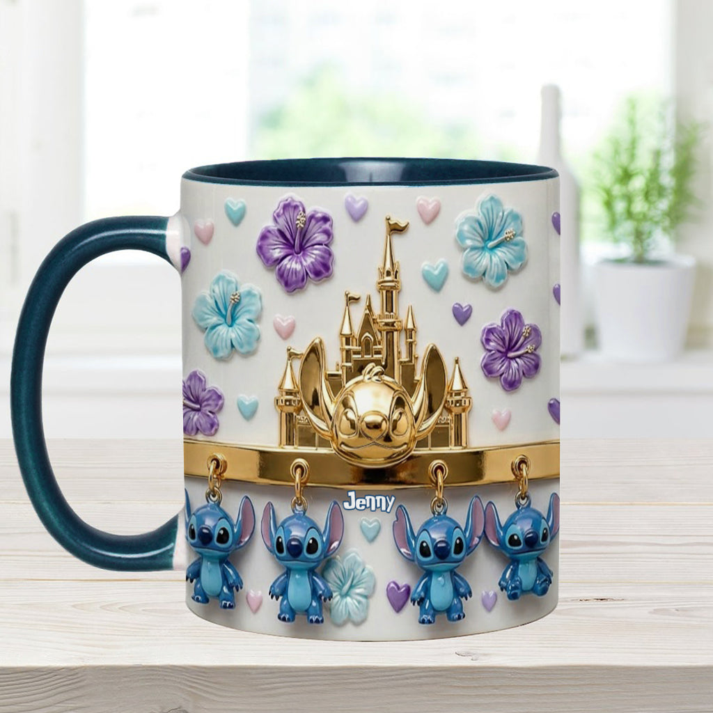 Personalized Accent Mug with 3D Design Custom Name Gift for Mom Accent Mug GradoCreations