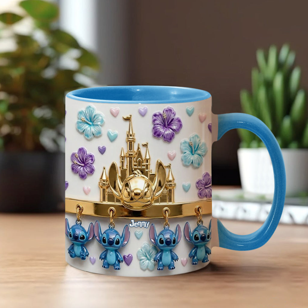 Personalized Accent Mug with 3D Design Custom Name Gift for Mom Accent Mug GradoCreations