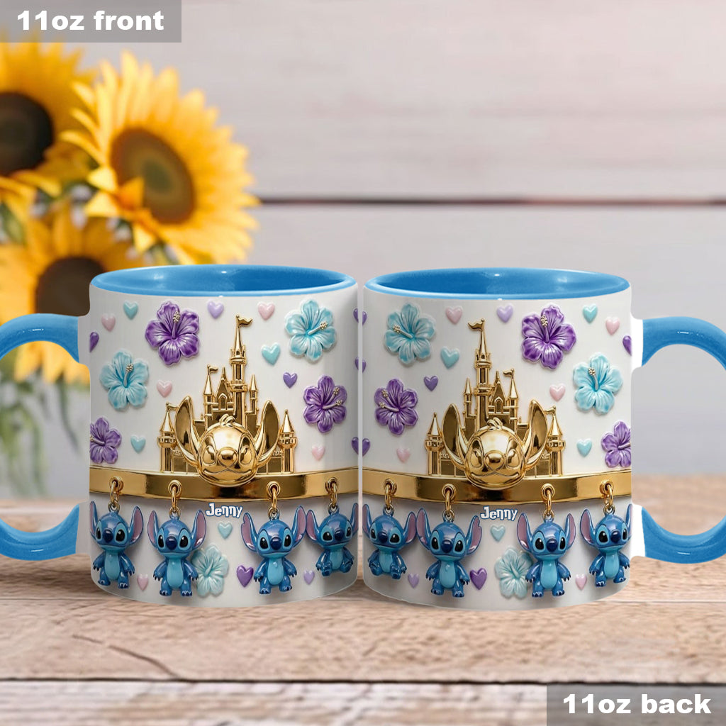 Personalized Accent Mug with 3D Design Custom Name Gift for Mom Accent Mug GradoCreations