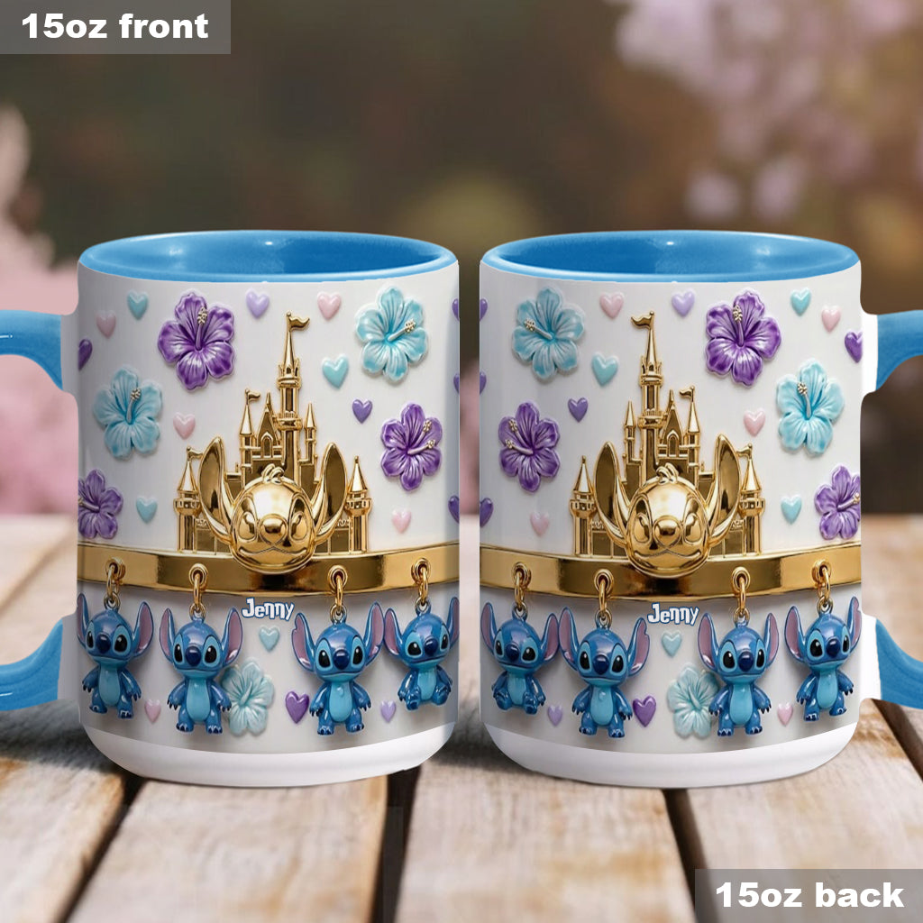 Personalized Accent Mug with 3D Design Custom Name Gift for Mom Accent Mug GradoCreations