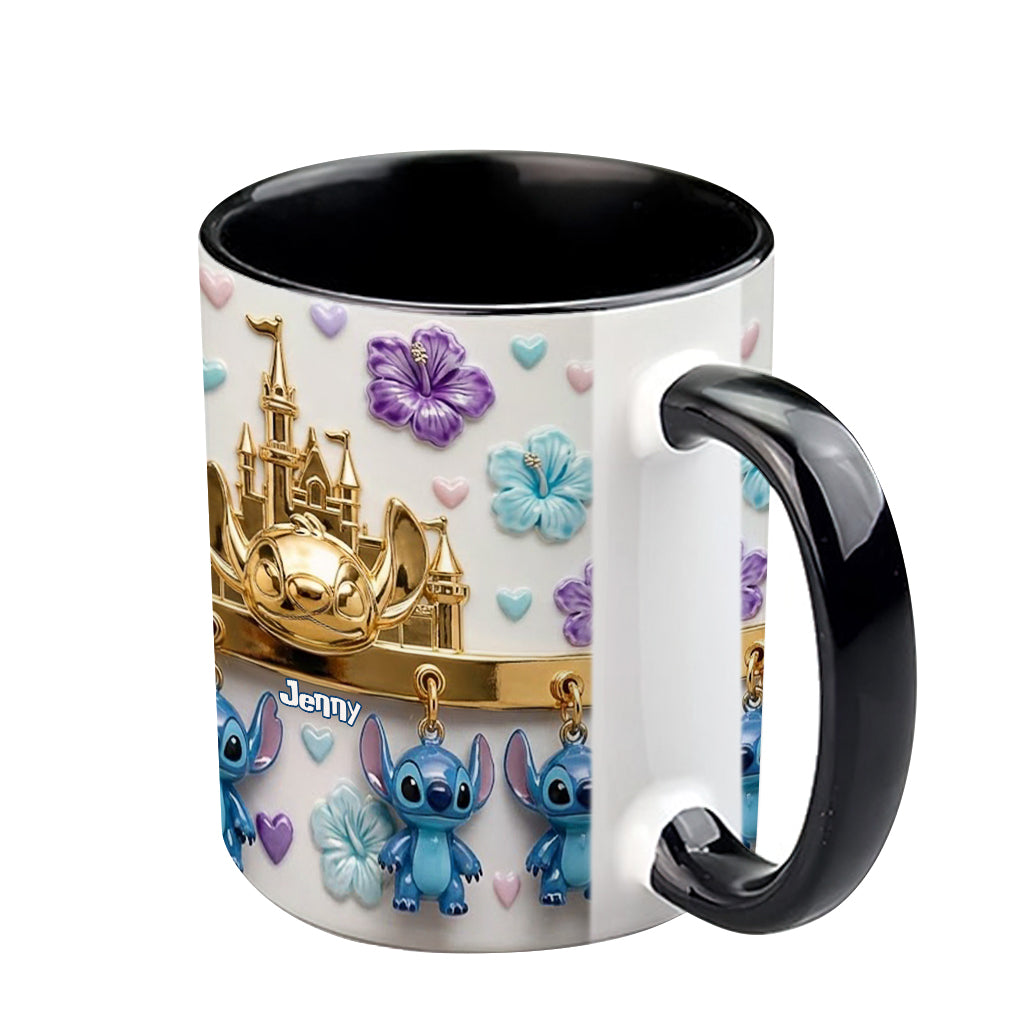 Personalized Accent Mug with 3D Design Custom Name Gift for Mom Accent Mug GradoCreations