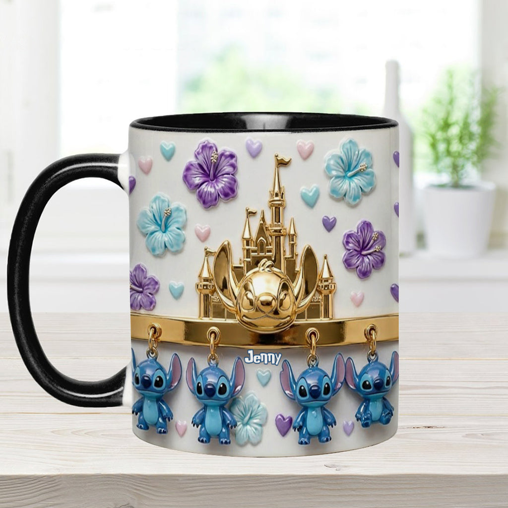 Personalized Accent Mug with 3D Design Custom Name Gift for Mom Accent Mug GradoCreations