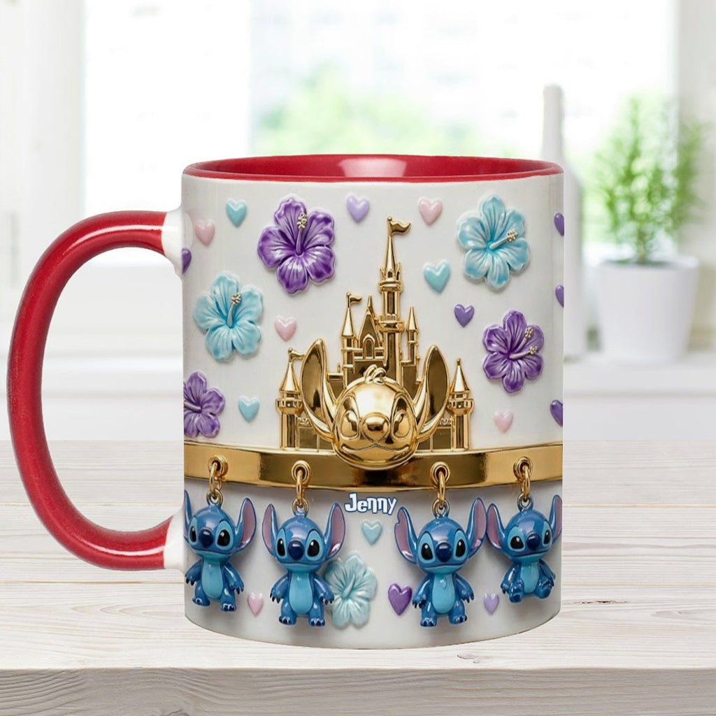 Personalized Accent Mug with 3D Design Custom Name Gift for Mom Accent Mug GradoCreations