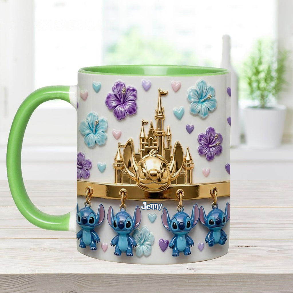 Personalized Accent Mug with 3D Design Custom Name Gift for Mom Accent Mug GradoCreations