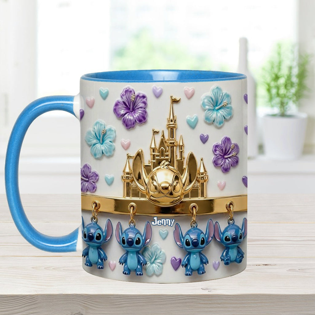 Personalized Accent Mug with 3D Design Custom Name Gift for Mom Accent Mug GradoCreations