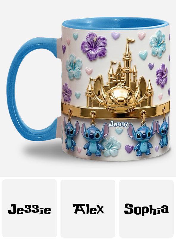 Personalized Accent Mug with 3D Design Custom Name Gift for Mom Accent Mug GradoCreations