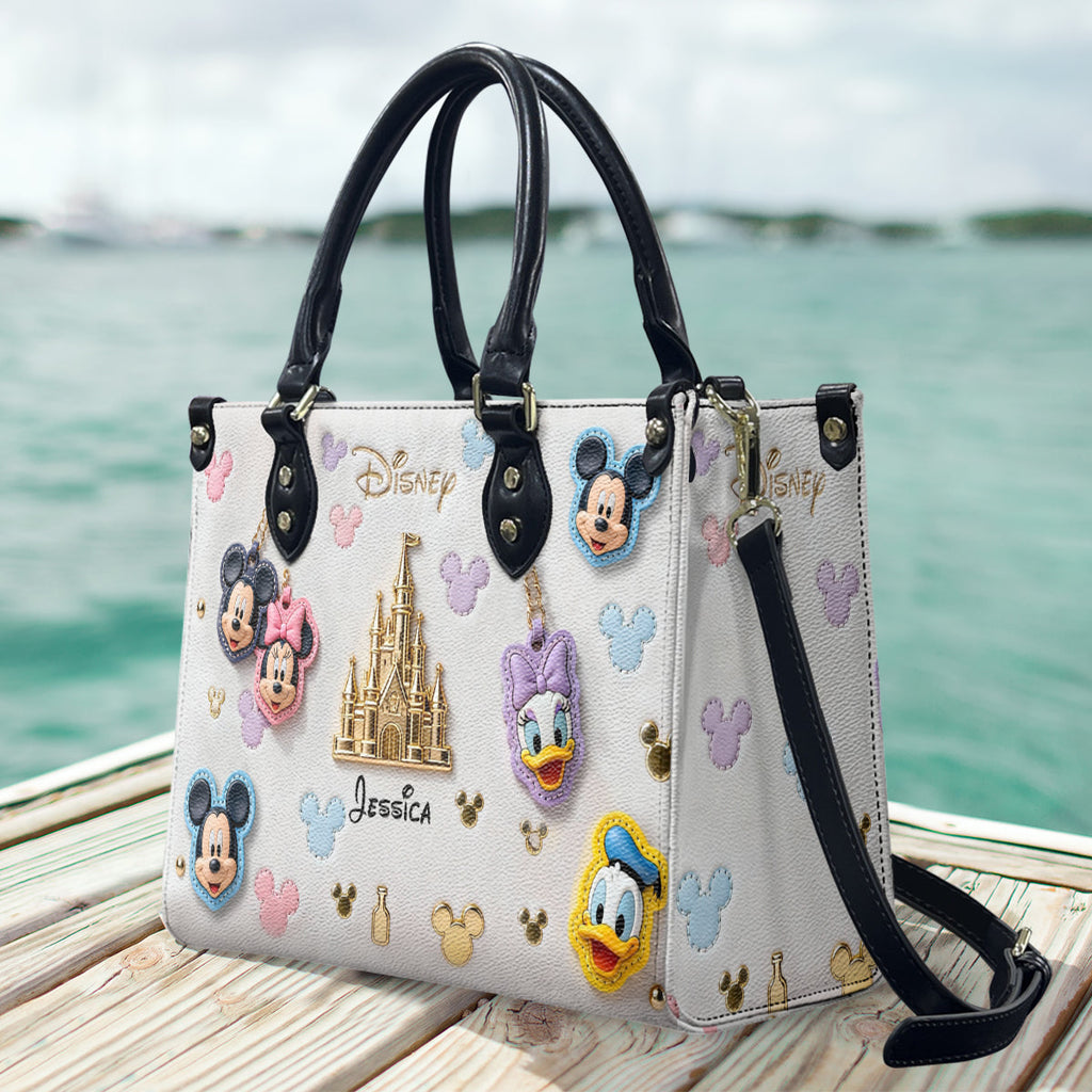 Personalized Disney Leather Handbag Custom Name Gift for Women Leather Handbag 2 GradoCreations