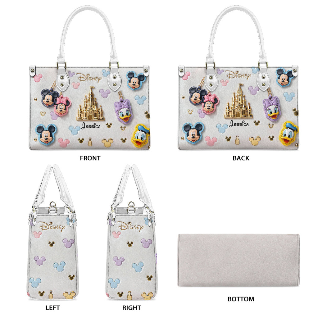 Personalized Disney Leather Handbag Custom Name Gift for Women Leather Handbag 2 GradoCreations