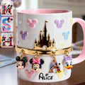 Personalized Disney Initial Accent Mug & Coaster Gift for Kids Accent Mug & Coaster GradoCreations