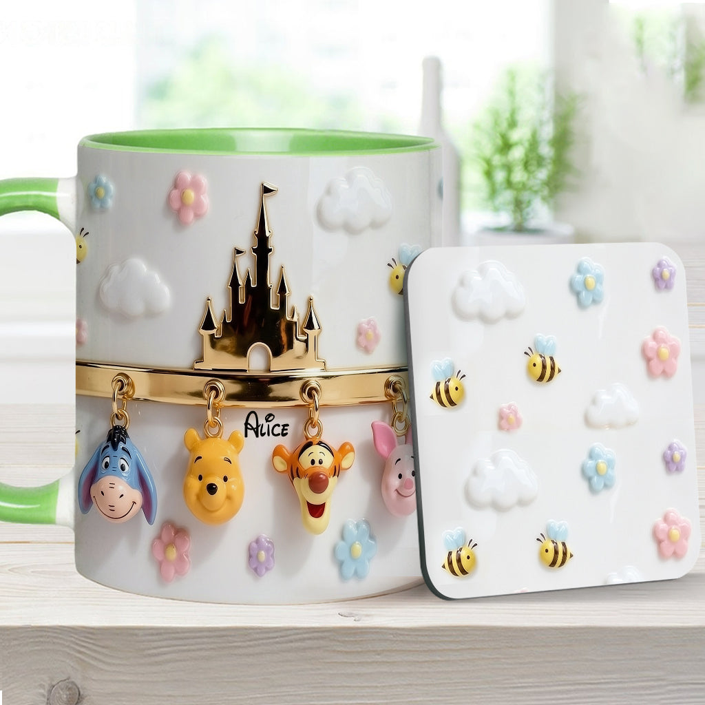 Personalized Ceramic Accent Mug & Coaster Gift for Kids Accent Mug & Coaster GradoCreations
