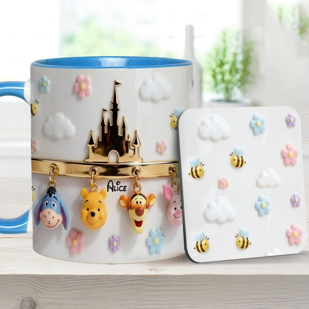 Personalized Ceramic Accent Mug & Coaster Gift for Kids Accent Mug & Coaster GradoCreations