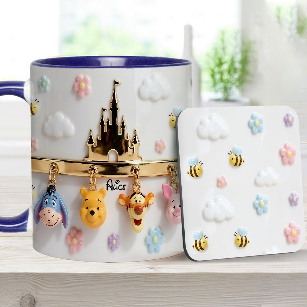Personalized Ceramic Accent Mug & Coaster Gift for Kids Accent Mug & Coaster GradoCreations