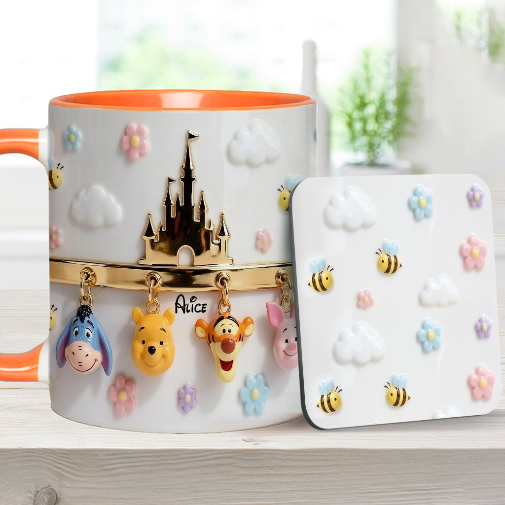 Personalized Ceramic Accent Mug & Coaster Gift for Kids Accent Mug & Coaster GradoCreations