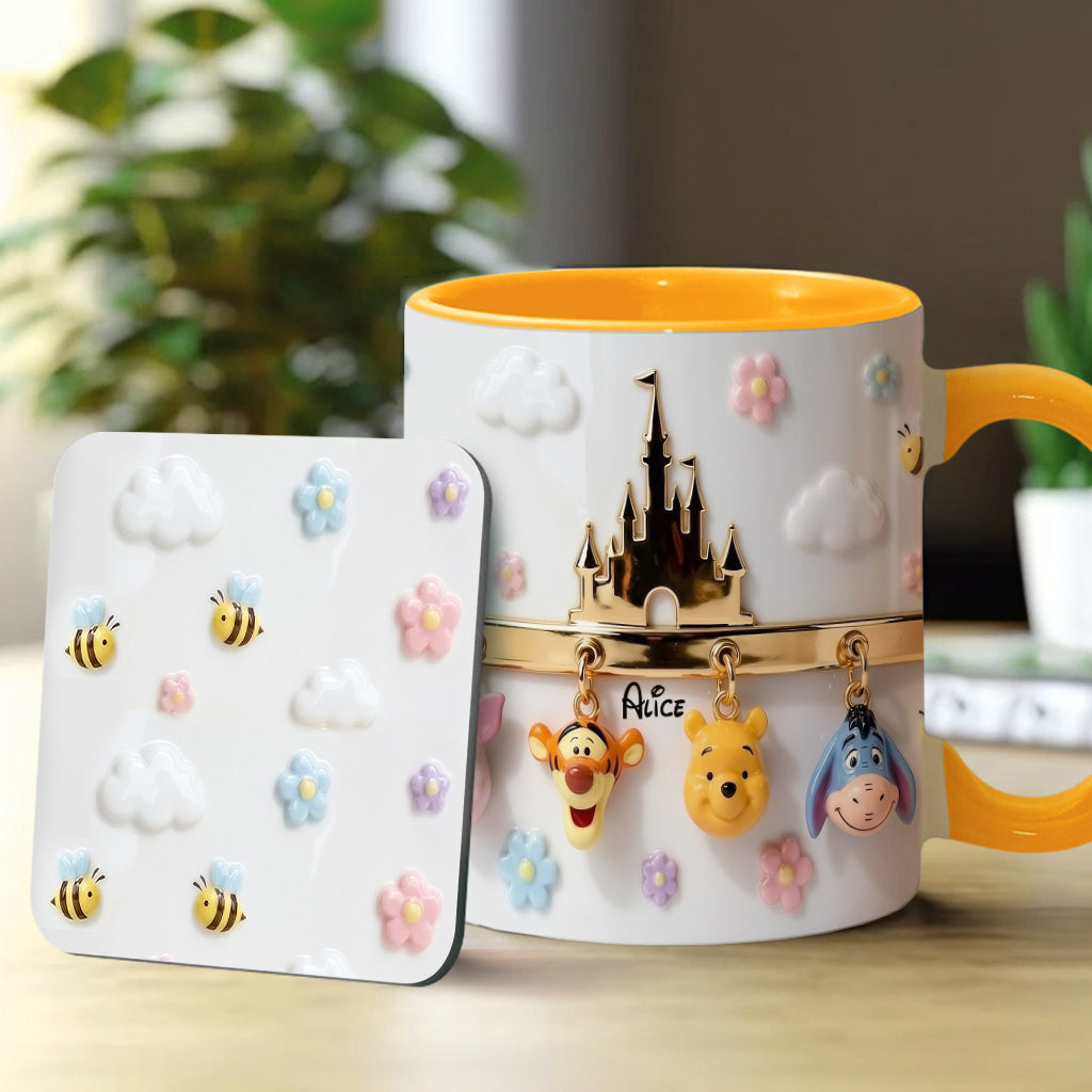 Personalized Ceramic Accent Mug & Coaster Gift for Kids Accent Mug & Coaster GradoCreations