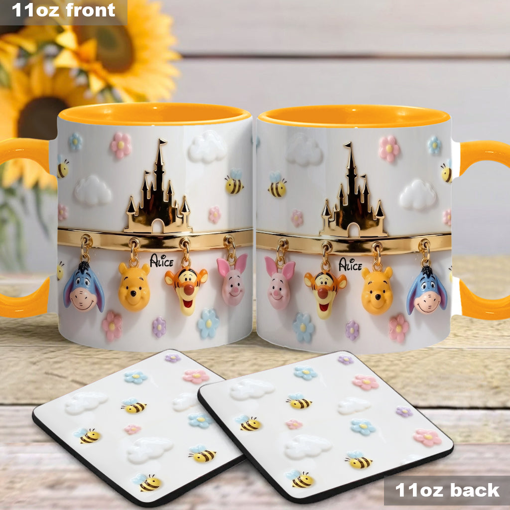Personalized Ceramic Accent Mug & Coaster Gift for Kids Accent Mug & Coaster GradoCreations