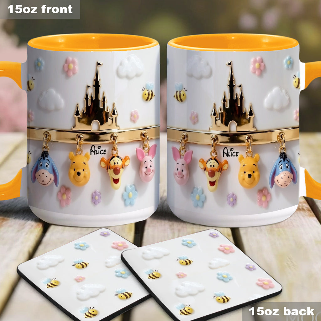 Personalized Ceramic Accent Mug & Coaster Gift for Kids Accent Mug & Coaster GradoCreations