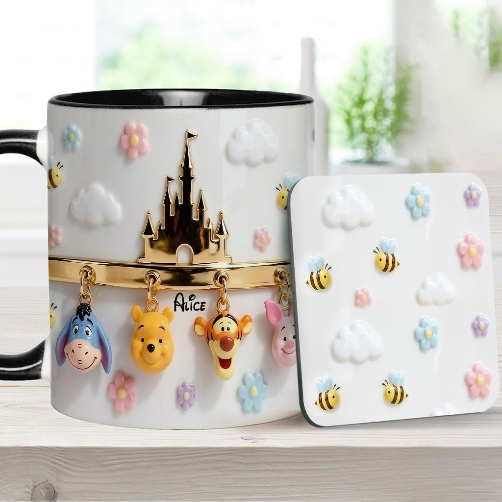 Personalized Ceramic Accent Mug & Coaster Gift for Kids Accent Mug & Coaster GradoCreations