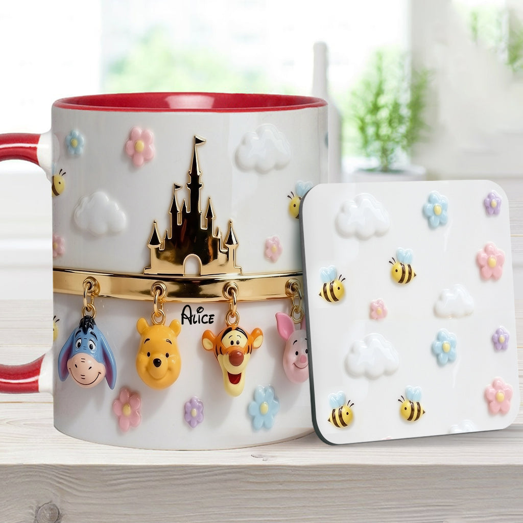 Personalized Ceramic Accent Mug & Coaster Gift for Kids Accent Mug & Coaster GradoCreations